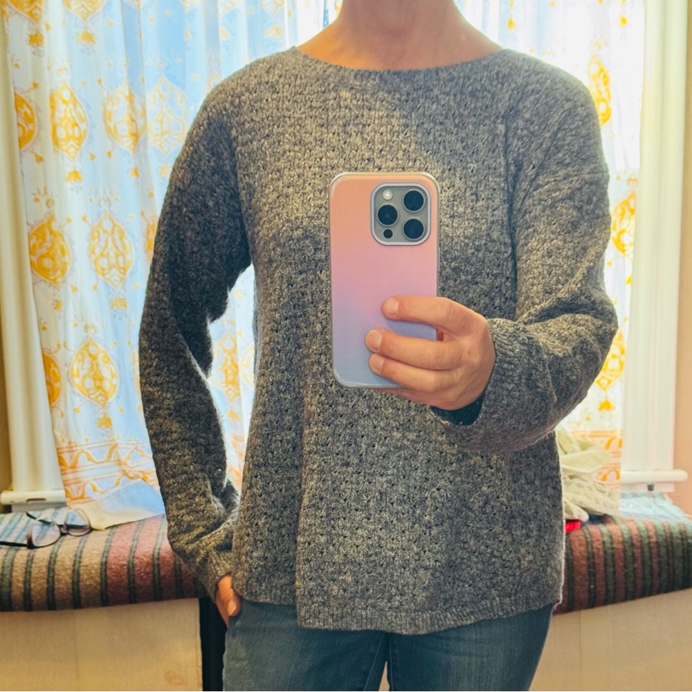 Fat Face Charcoal Women's Crew Neck Sweater